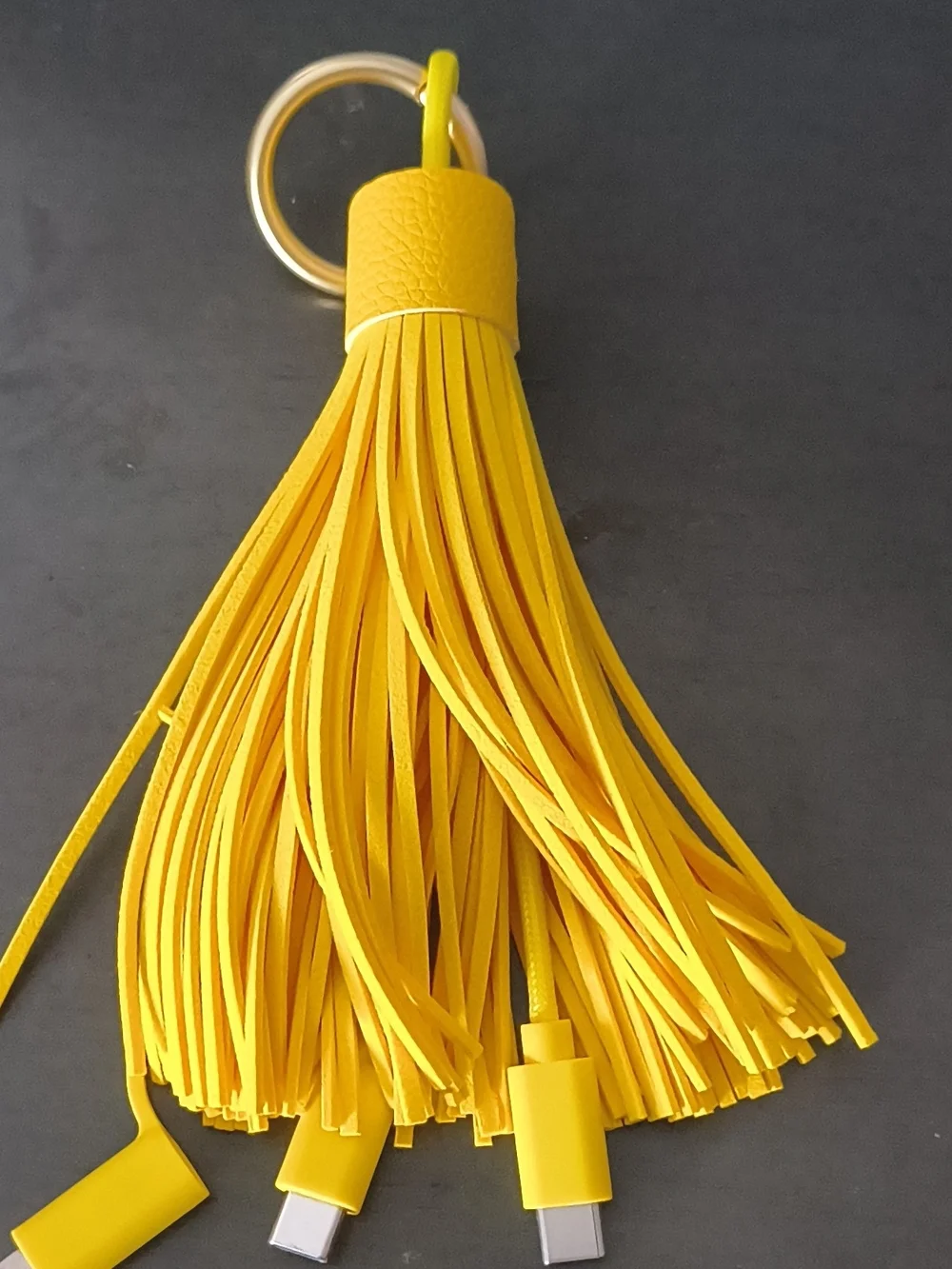 Yellow Multi-Connector Charging Cable for iPhone and iPad